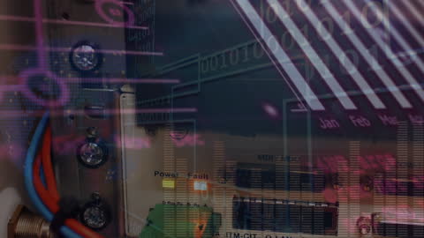 Abstract Data Processing Global Tech Interface Concept