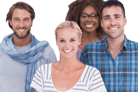 Smiling Diverse Group Portrait with Transparent Background - Download Free Stock Videos Pikwizard.com