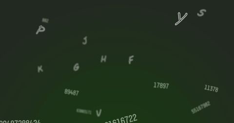 Abstract Digital Data with Floating Characters on Green Background - Download Free Stock Images Pikwizard.com