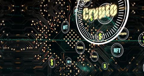Futuristic Digital Network with Cryptocurrency Elements - Download Free Stock Images Pikwizard.com