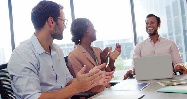 Diverse Team Celebrating Success in the Office - Download Free Stock Images Pikwizard.com