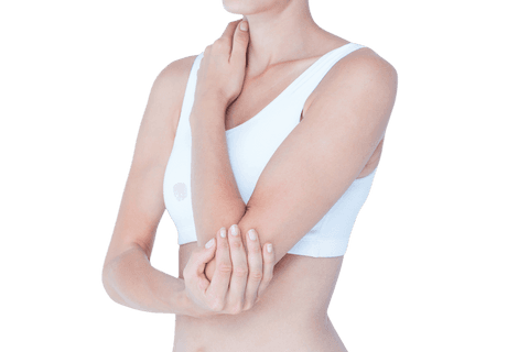transparent image of woman experiencing elbow pain - Download Free Stock Videos Pikwizard.com