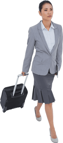 transparent businesswoman walking with suitcase - Download Free Stock Videos Pikwizard.com