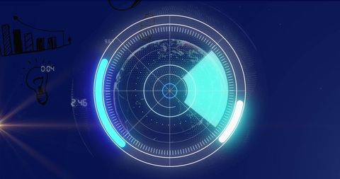 Futuristic Digital Radar Globe Animation - Download Free Stock Images Pikwizard.com
