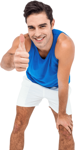 smiling athletic man showing thumbs up transparent background - Download Free Stock Videos Pikwizard.com