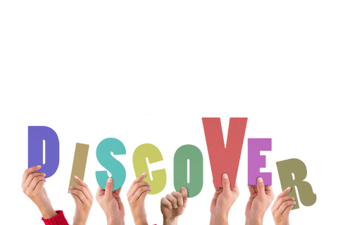 hands holding colorful discover letters with transparent background - Download Free Stock Videos Pikwizard.com