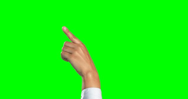Hand Pointing Upward on Green Screen Background - Download Free Stock Images Pikwizard.com