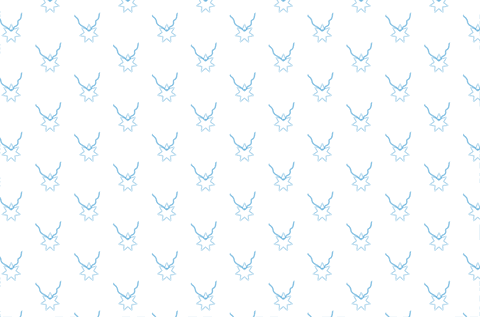 Blue abstract pattern repeated on transparent background
