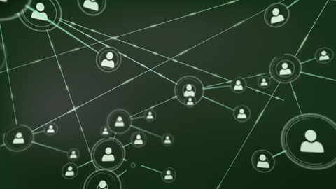 Digital Network Animation Depicting Global Connections