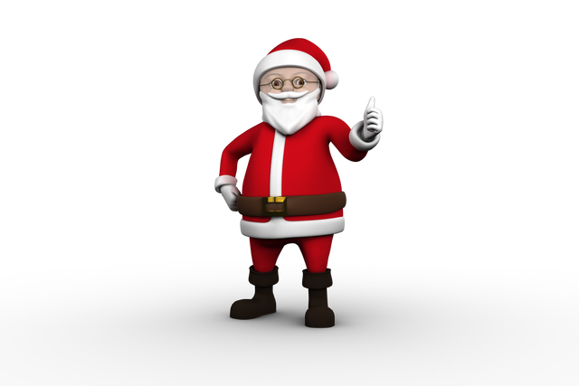 Transparent Cute Cartoon Santa Claus Pointing - Download Free Stock Videos Pikwizard.com