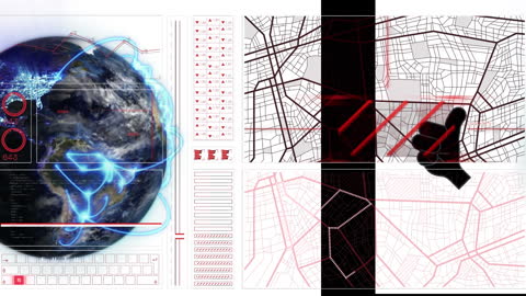 Strategic Global Data Analysis with High-Tech Digital Interface