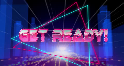 Retro Futuristic Get Ready Animation Overlay