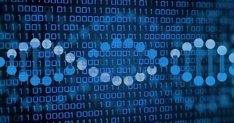 Binary Code Overlaying Digital DNA Strand - Download Free Stock Images Pikwizard.com