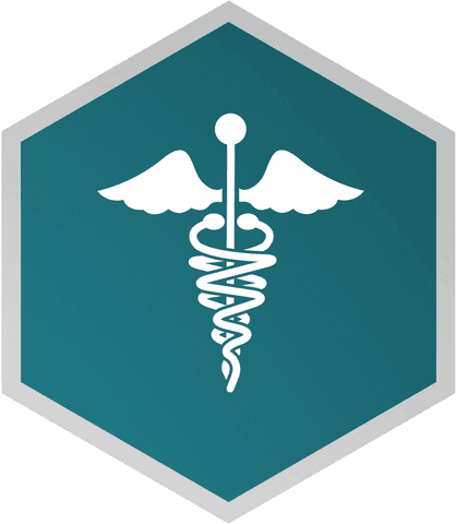 Caduceus Medical Symbol on Transparent Hexagonal Background - Download Free Stock Videos Pikwizard.com