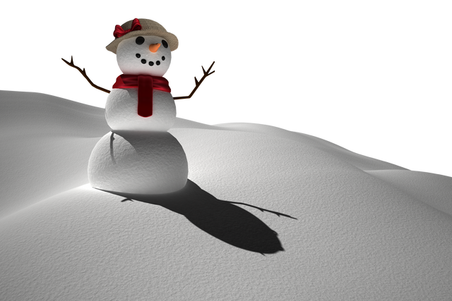 Smiling Snowman on Transparent Background Isolated, Winter and Christmas Illustration - Download Free Stock Videos Pikwizard.com