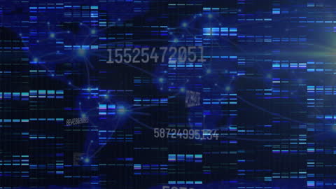 Abstract Global Network Technology Background with Numbers