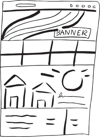 transparent hand-drawn website layout black and white - Download Free Stock Videos Pikwizard.com
