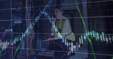 it engineer analyzing data with digital stock market graph overlay - Download Free Stock Images Pikwizard.com