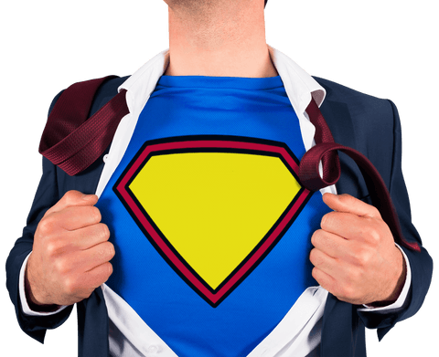 businessman opening shirt reveals transparent superhero logo - Download Free Stock Videos Pikwizard.com