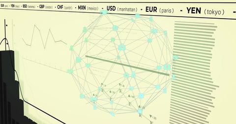 Digital Networking and Data Processing Over Global Nodes - Download Free Stock Images Pikwizard.com