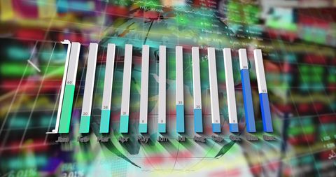 Abstract Financial Chart with Global Market Analytics - Download Free Stock Images Pikwizard.com