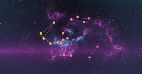 Digital Abstract Network and Stars in Cosmic Space - Download Free Stock Images Pikwizard.com