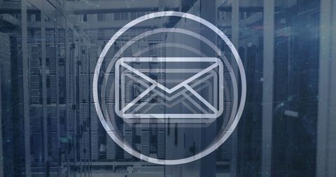 Digital Communication Envelope in Modern Data Center - Download Free Stock Images Pikwizard.com