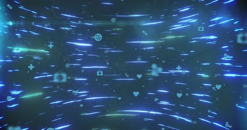 Abstract Global Data Network and Icons