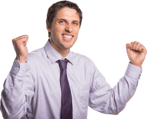 transparent portrait of cheerful businessman celebrating success - Download Free Stock Videos Pikwizard.com