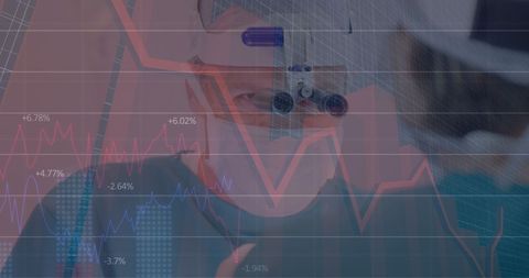 Healthcare Finances Merged with Surgery Scene for Modern Economy Concept