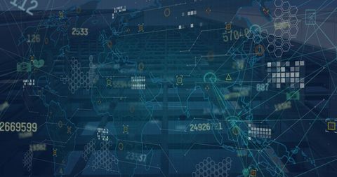 Global Financial Data with Digital Mapping Interface - Download Free Stock Images Pikwizard.com