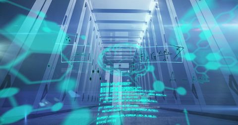 Mathematical Equations and Data Flow over Computer Server Network - Download Free Stock Images Pikwizard.com