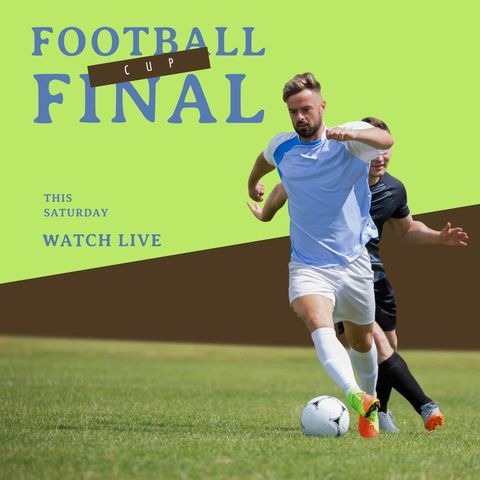 football cup final announcement with active players - Download Free Stock Templates Pikwizard.com