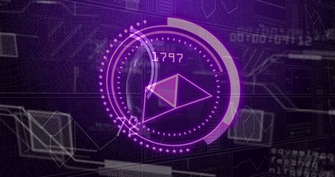 Abstract Digital Network Interface with Global Technology Elements - Download Free Stock Images Pikwizard.com