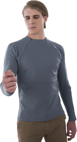 Businessman contemplating future isolated transparent background
