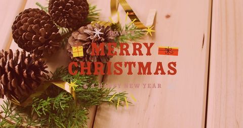 Festive Christmas and New Year Greetings Card Design