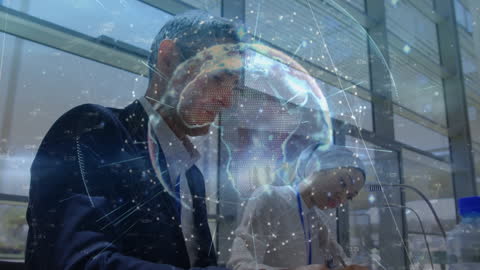 Global Networking and Data Processing in Modern Business Office