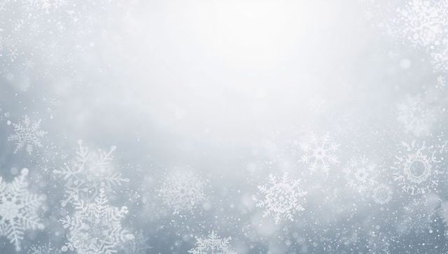 Softly Falling Snowflakes with Bokeh Light Winter Background for Holiday and Seasonal Design