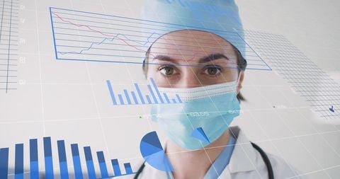 Doctor Analyzing Medical Data with Augmented Reality Tools