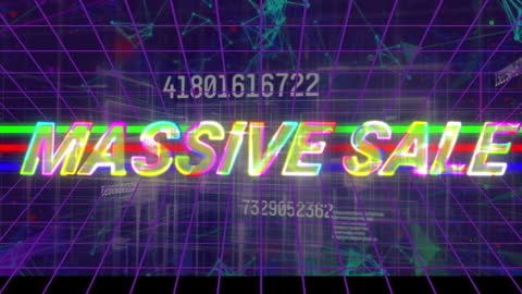 Neon Massive Sale Retro Digital Animation