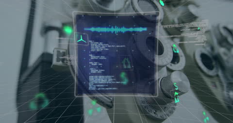 Digital Ecology Data Interface Overlaid on Microscopic Equipment