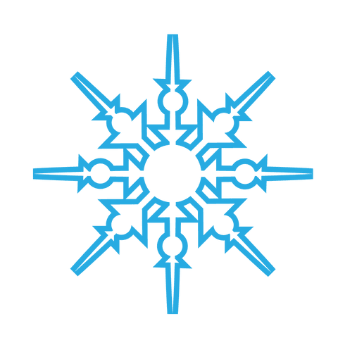 transparent geometric blue snowflake design illustration - Download Free Stock Videos Pikwizard.com