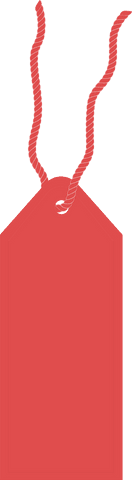 Large Red Gift Tag with String on Transparent Background - Download Free Stock Videos Pikwizard.com