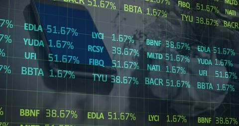 Digital Stock Market Data Visualized with Technology Overlay - Download Free Stock Images Pikwizard.com