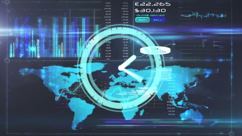 Digital Clock and Data Visualization on Global Interface
