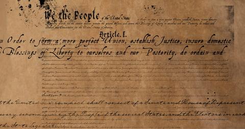 Digital Visualization of United States Constitution on Parchment - Download Free Stock Images Pikwizard.com