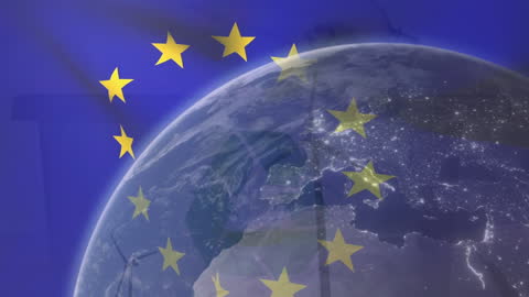 Global Digital Network Concept with Earth and Multiple Connections