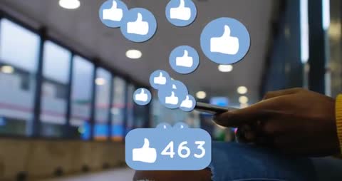 User Engaging with Social Media in Transit Lounge