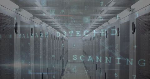 Cyber Threat Alert in Modern Server Room - Download Free Stock Images Pikwizard.com
