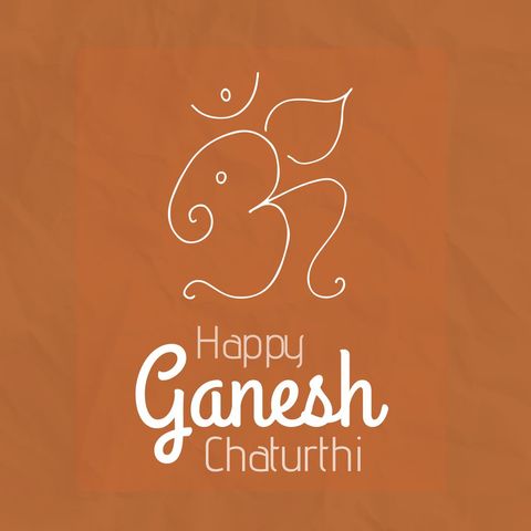 illustration of om symbol on ganesh chaturthi greeting - Download Free Stock Templates Pikwizard.com